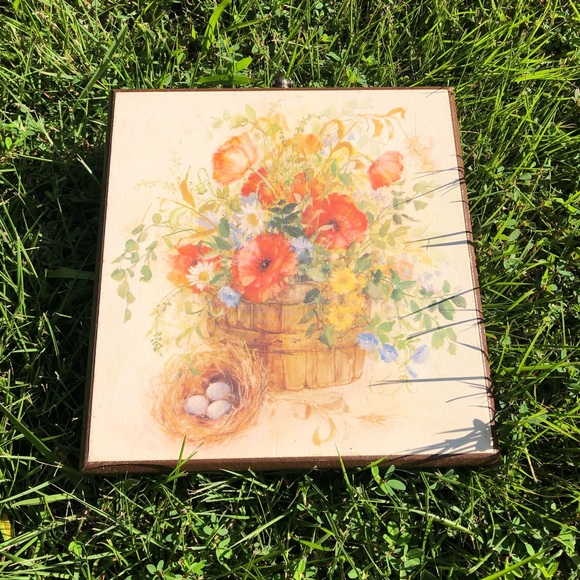 Vintage Wall Decor Vintage Floral Wood Wall Decor Poshmark